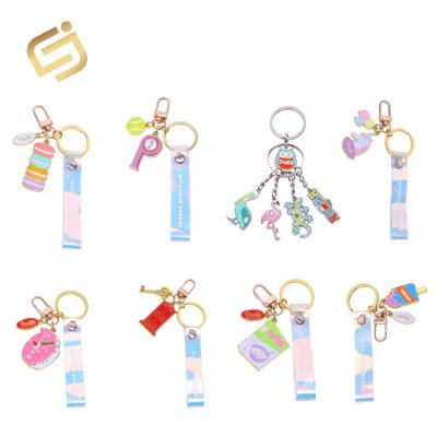 China modern popular 3D color contracted girl japanese style key chain for sale