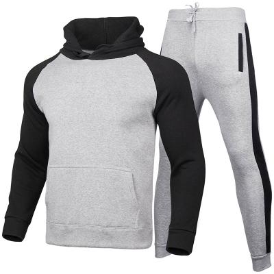 China QUICK DRY Men's Sportswear Set New Casual Autumn Winter Hooded Suit Male Sweatshirt + Sweatpants 2 Piece Set for sale