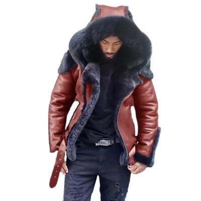 China Winter QUICK DRY Jackets Men Hooded Coats Faux Fur Thicken Winter Parka Jacket Fured Collar Cotton Padded Snow Plower Streetwear Coat for sale