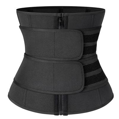 China Antibacterial Sauna Belt Sweat Slimming Waist Trainer Shaping Strap For Women Weight Loss Body Shaper Workout Fitness Trimmer Cincher Corset for sale