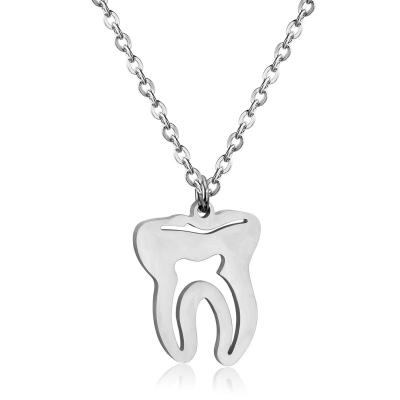 China For Dentist or Clinic Tooth Souvenirs Dental Gift Creative Tooth Shaped Necklace Jewelry for sale