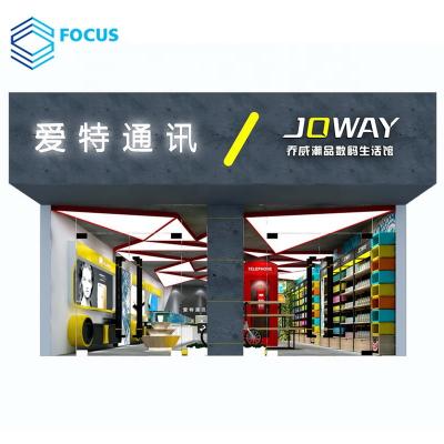 China Wooden mobile phone retail store shopping mall stroe interior design store decoration mobile display for mobile accessories for sale