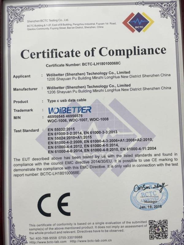 CE - Wdibetter (Shenzhen) Technology Co., Limited