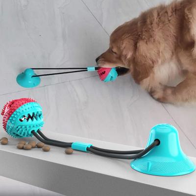 China Durable Wholesaler Pet Supplies Suction Cup Chew Rope Dog Sucker Toys With Ball for sale