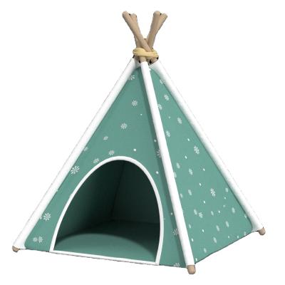 China High Quality Wholesale Hot Viable Dog Teepee Pets Dog Teepee Tent Christmas Pet Tent for sale