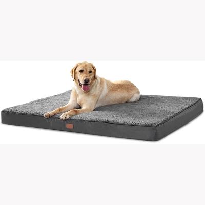 China Durable Removable Washable Inner Cover Cover Orthopedic Memory Foam Water Proof Dog Bed for sale