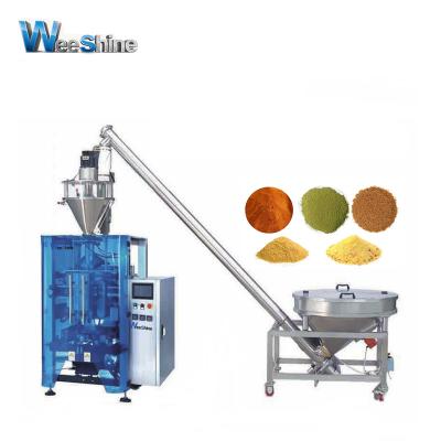 China Automatic Food Pillow Bag Powder Vertical Packaging Production Line With Auger Filling Screw Conveyor for sale