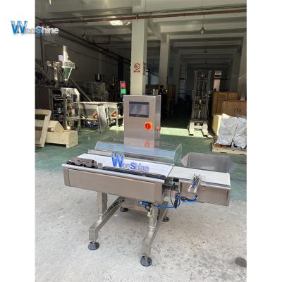 China Eliminate the weight of unqualified products conveyor weight scale checker weight detector for food for sale