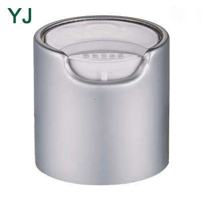 China Wholesale Disc Top Cap pp Aluminum Material Non Puddle Disc Capper Screw Top Caps For Shampoo Bottle for sale