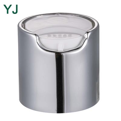 China Non Spill Plastic Bottle 24/410mm Aluminum Screw Caps Making Single Disc Top Cap For Conditioner Bottle for sale