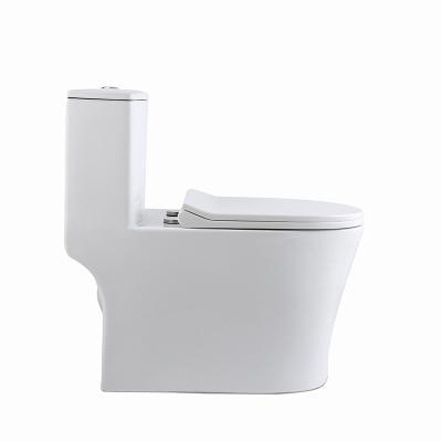 China Double-Flow One-Piece Gravity Double Modern Design Large White Ceramic Toilet Bowl Flush Bathroom for sale