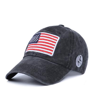 China COMMON High Quality Unstructured Custom Logo Embroidery Dad America Cap American Sports Hats for sale