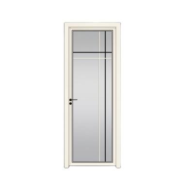 China Best Factory Price Ultra Thin Aluminum Frame Glass Swing Door French Aluminum Swing Door Windproof for sale