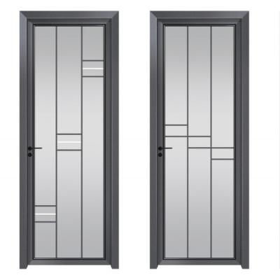 China 2022 Windproof Best Hot Sale Ultra Thin Aluminum Frame Glass Swing Door Soundproof Aluminum Swing Door for sale