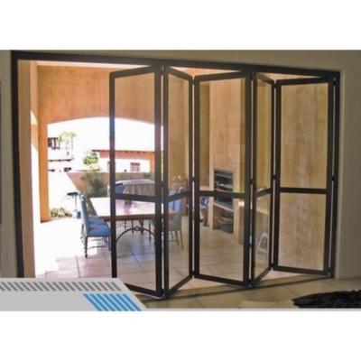 China Custom Aluminum Sound Insulation Folding Doors Accordion Glass Kitchen Bi Fold Door for sale