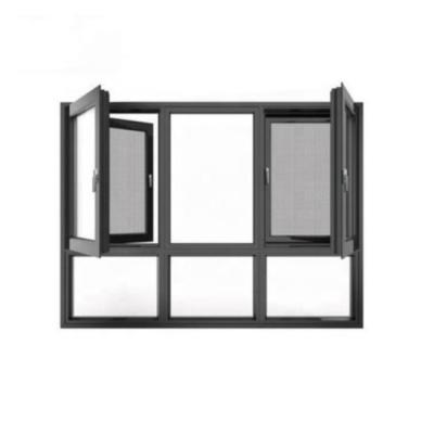 China European New And American Insulated Casement Swing Aluminum Window With Built-in Blinds for sale