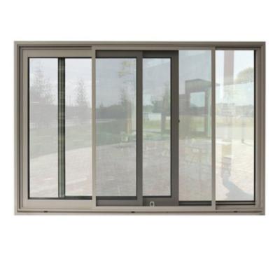 China Sliding Factory Hot Sale 3 Track Sound Insulation Silent Aluminum Sliding Window for sale