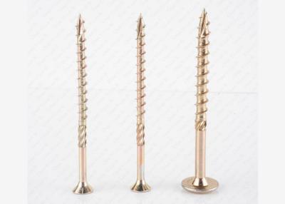 China Zinc Wood Deck Screws 40mm 80mm Exterior Partical Thread CSK Head for sale