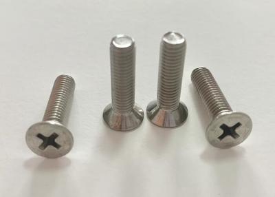 China Stainless Steel Metric Machine Screws , M3 M4 Flat Head Machine Screws for sale