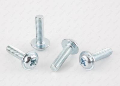 China Wafer Head Metric Truss Head Machine Screws White Galvanized Cross Recessed for sale