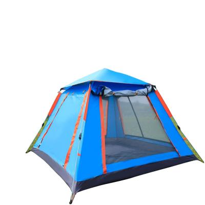 China Breathable Protector Against Mosquito Custom 3-4 People 4 Sides With T Door Wind Resistant Easy Setup Automatic Noise Up Waterproof Ultralight Outdoor Camping Tent for sale