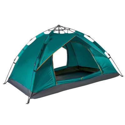 China Single Layer Instant Folding 210T Polyester 3-4 Person Waterproof Windproof Breathable Noise Protector Easy Mosquito Up Lightweight Family Outdoor Camping Tents for sale