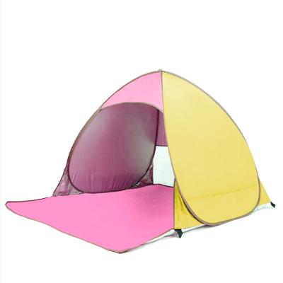 China Skip stype; UV coating; Large Front Door Portable Camping Tents 2 Person Ultralight Fishing Outdoor Automatic Beach UV Shelter Umbrella Hut Pop Up Tent For Beach for sale