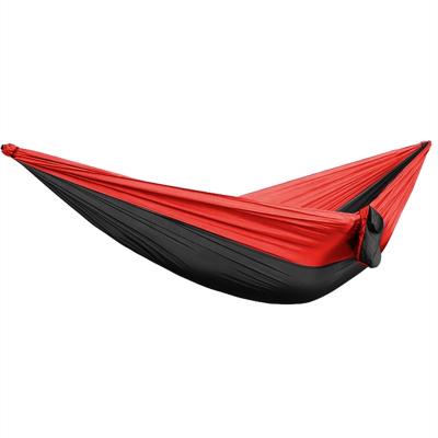 China Portable 1-2 Person Camping Hammock Durable Spring Nylon Swings Lightweight Parachute Backpacking Hammock for sale