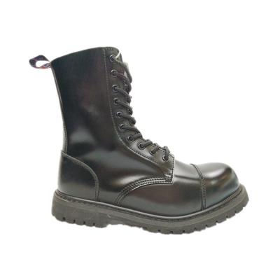 China steel toe & steel midsole anti-skid outdoor safety boots steel toe genuine leather combat boots for construction worker shoes for sale