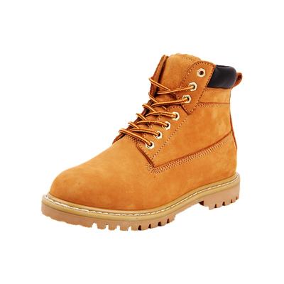 China Deodorization Rhubarb Boots Waterproof And Real Genuine Leather Boots Soft Breathable Safety Rating For All Seasons for sale