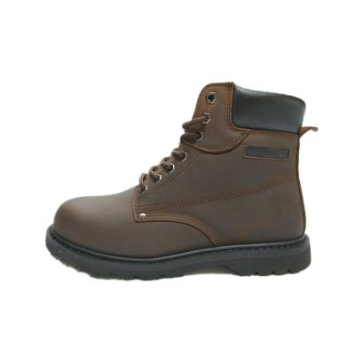 China Lightweight CE Factory Customized Goodyear-Welted Genuine Leather Construction With Steel Toe Mid Cut Martin Boots for sale