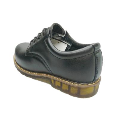 China steel toe & low midsole steel OEM cut black smooth leather style action shoes for men &women for sale