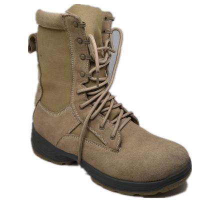 China steel toe & High Midsole Steel Suede Protective Combat Boots Leather Cut Military Desert Boots For Men for sale