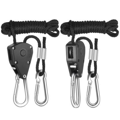 China Contemporary Adjustable Heavy Duty 1/8 Hoists Light Rope Hanger Ratchet 150lb Capacity for sale