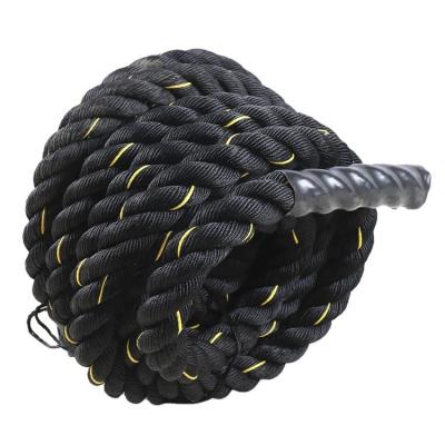 China Universal PowerTraining Black Dacron Gym Training Battle Rope for sale