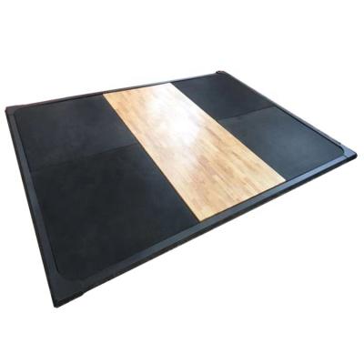 China Weight Lfiting Gym Used Rubber Floor Crossfit Weight Lifting Platform for sale