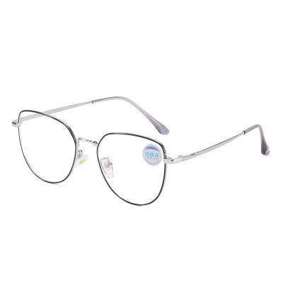 China Reading Glasses Wholesale Women Round Metal Monocle Optical Frame High Quality Optical Glasses for sale