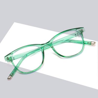 China For Reading Glasses Latest Style Cat Eye Eyeglasses Simple Design Optical Frame Colored Eyewear for sale