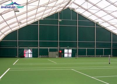 China tienda de refugio curvada enorme de los deportes de los 30m X60m para la pista de tenis ningún poste dentro en venta