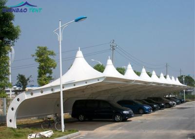 China Colorful PVDF Fabric  Tensile Membrane Structures High Peak For Car Parking Shed for sale