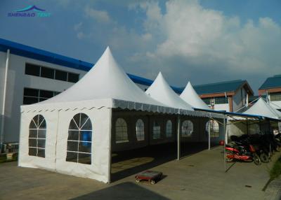 China White Pagoda Canopy Outdoor Gazebo Tent With PVC Sidewall Max 100km/H Wind Load for sale