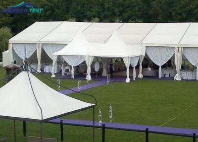 China White Aluminum and PVC Luxury Hotel Tents with Solid Sidewalls for 500 People Capacity Weddings for sale