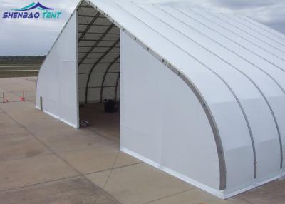 China Metal Frame Curved Tent For Width Fire Retardant TFS Tent White PVC Fabric for sale