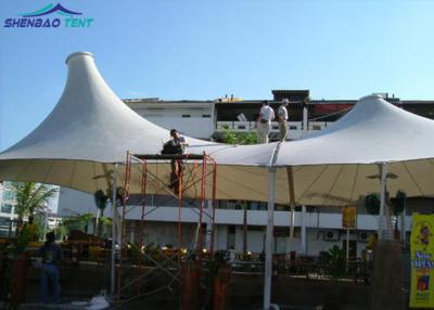 China Acoustic White Tensile Roof Structures / Membrane Structure Building for sale