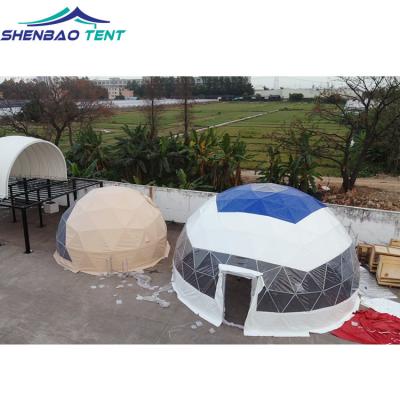 China Customized Steel Geodesic Dome Tent With Plastic Dipping Waterproof for sale