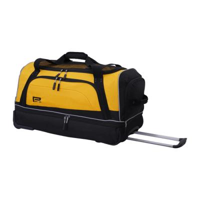 China Polyester Luggage Bag New Arrival Large Capacity Hand Trolley Bags Luggage Rolling Duffel Bags With Two Wheels for sale