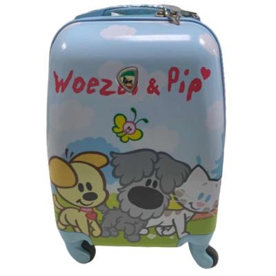 China 1.business style 2.durable Kids Cartoon Trolley Rolling Luggage Hard Shell Lovely Baby Travel Suitcases Luggage For Child for sale