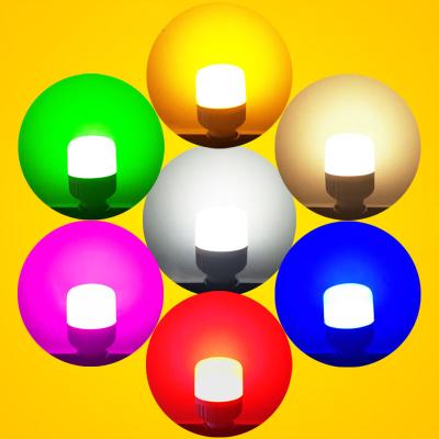 China High Energy Saving Lamp Green Blue Red Pink Green Blue Red Home Lighting Screw Mouth Household Protection Lighting Purple Purple Yellow Light Bulb for sale