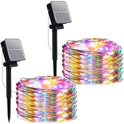 China Christmas decorating solar outdoor yard lampLEDColorful outdoor solar lampLEDColorful star light string flashing string light belt waterproof for sale