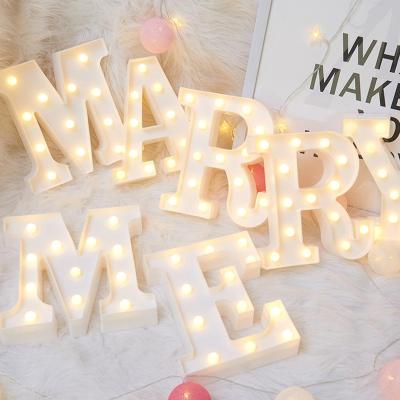 China Hotel 3D LED Night Lamp 26 Letter 0-9 Digital Letter 0-9 Digital Marquee Sign Alphabet Light Wall Hanging Lamp Decor Wedding Party LED Night Light for sale